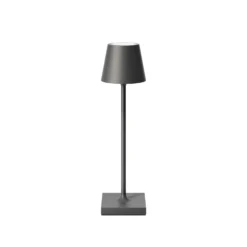 Lámpara de sobremesa recargable LED de bolsillo Nuindie, grafito, IP54,