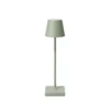 Lámpara de sobremesa recargable LED de bolsillo Nuindie, verde salvia, IP54,