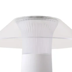 Lámpara de sobremesa recargable de LED Lindby Gomba, blanca, atenuable