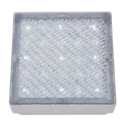 Lámpara de suelo empotrable LED Walkover, IP68 8x8cm