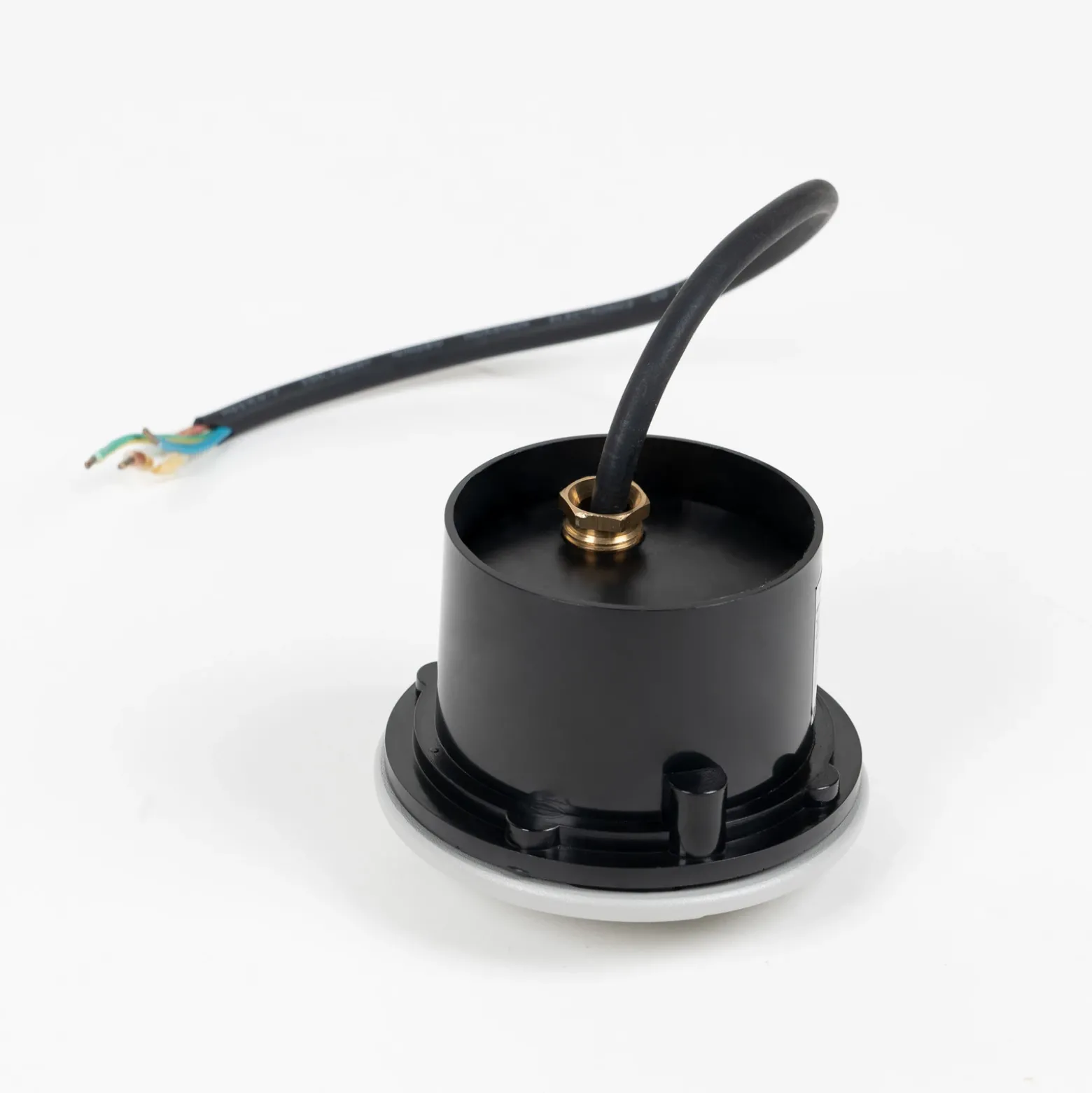 Lámpara de suelo LED empotrable Lindby Nandita, Ø 10 cm, plata, IP65