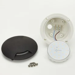 Lámpara de suelo LED empotrable Ceci 120-2L en negro CCT