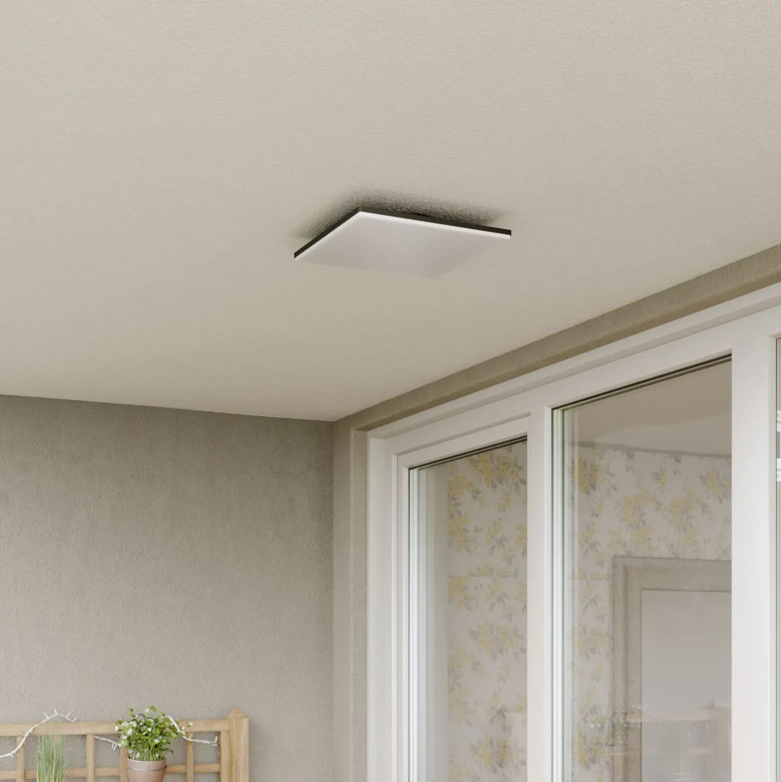 Lámpara de techo LED cuadrada Henni exteriores