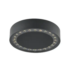 Lámpara de techo LED para exterior Nona de Molto Luce, Ø 22,8 cm, antracita