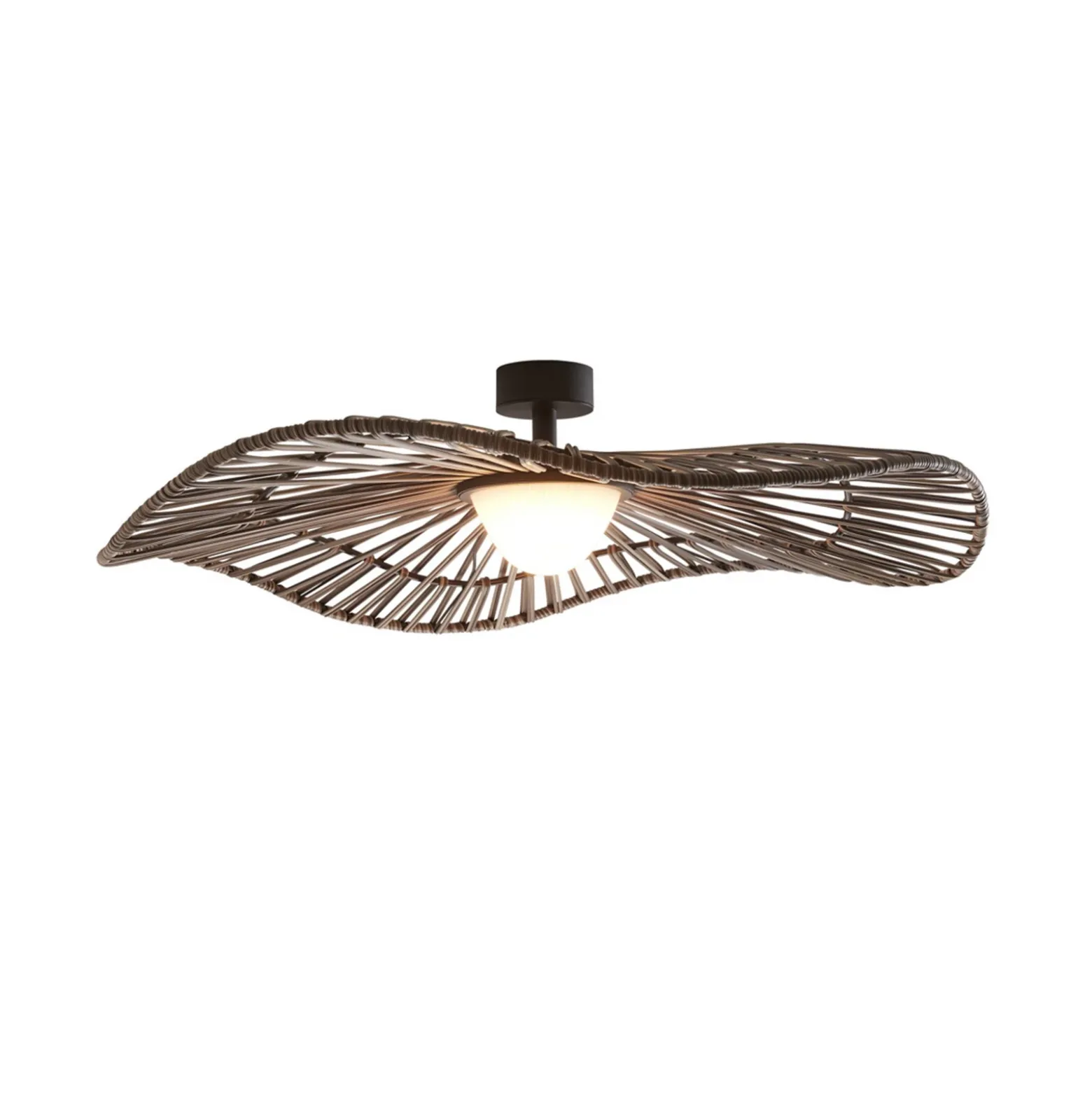 Lámpara de techo LED para exterior «Mediterránia» de Bover, marrón, Ø 105 cm