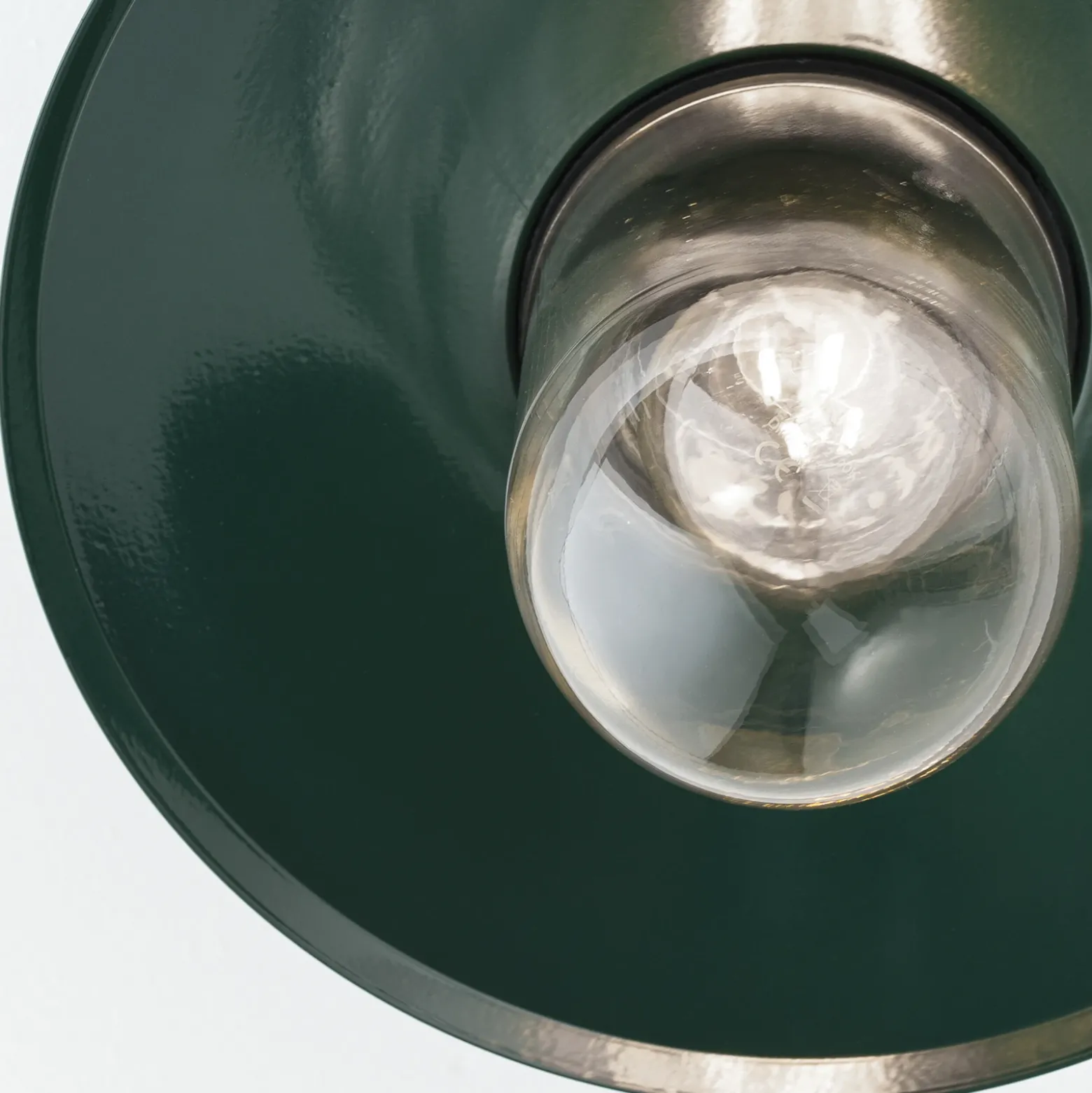 Lámpara de techo para exterior Edward, verde, Ø 27,5 cm, aluminio/vidrio