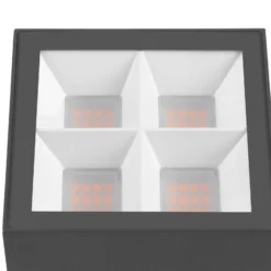 Lámpara de techo SLV LED S-Cube, antracita, aluminio, longitud 9,5 cm