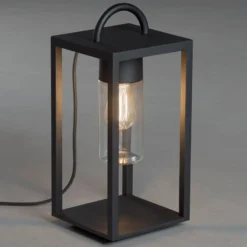 Lámpara de terraza Bolonia en forma de farol, E27