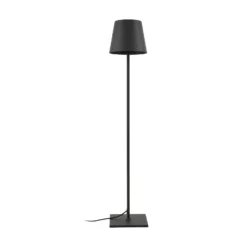Lámpara de terraza Lucande Andrei, gris, 150cm de altura, IP54, E27
