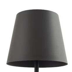Lámpara de terraza Lucande Andrei, gris, 150cm de altura, IP54, E27