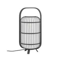Lámpara de terraza Lucande Tayori, negra, 64 cm, IP44