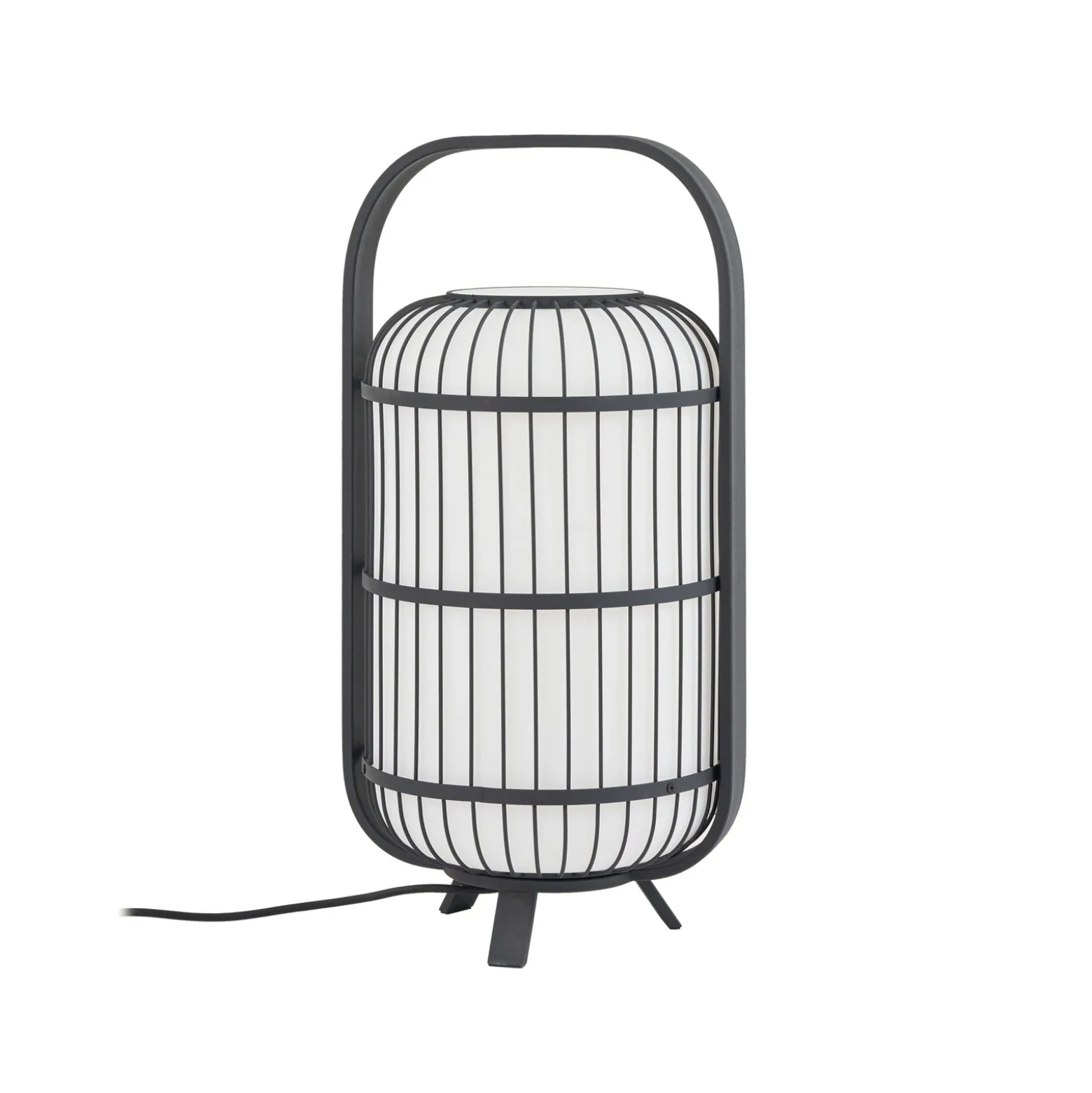 Lámpara de terraza Lucande Tayori, negra, 64 cm, IP44