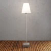 Lámpara de terraza Lucca, gris, altura 130 cm, metal, IP44