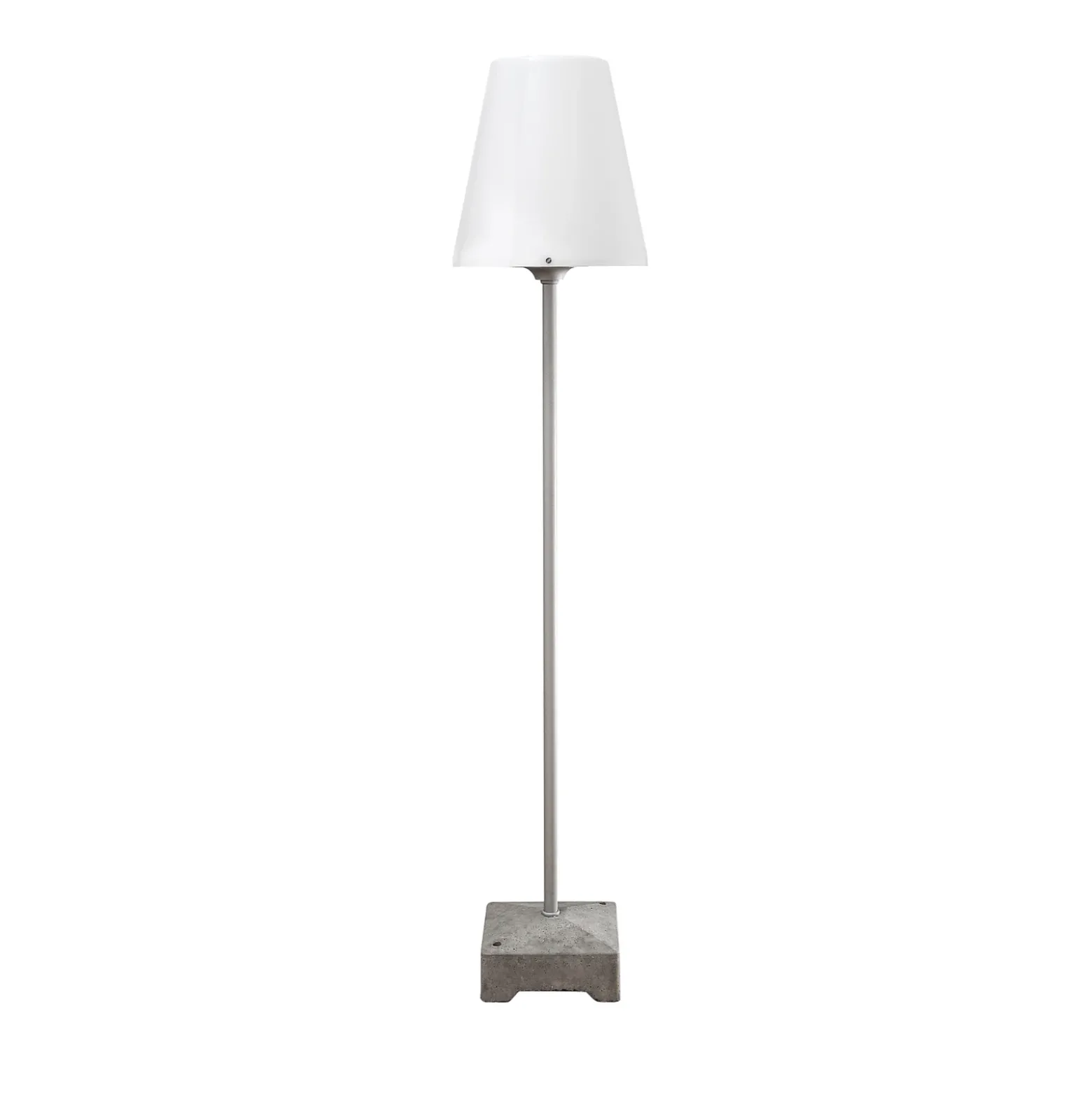 Lámpara de terraza Lucca, gris, altura 130 cm, metal, IP44