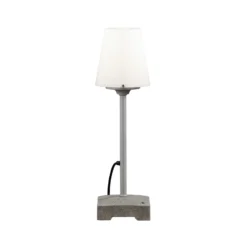 Lámpara de terraza Lucca, gris, altura 59 cm, metal, IP44