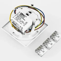 Lámpara empotrable LED Molto Luce Wall 68 R Sina IP44 SQ, blanca, CCT