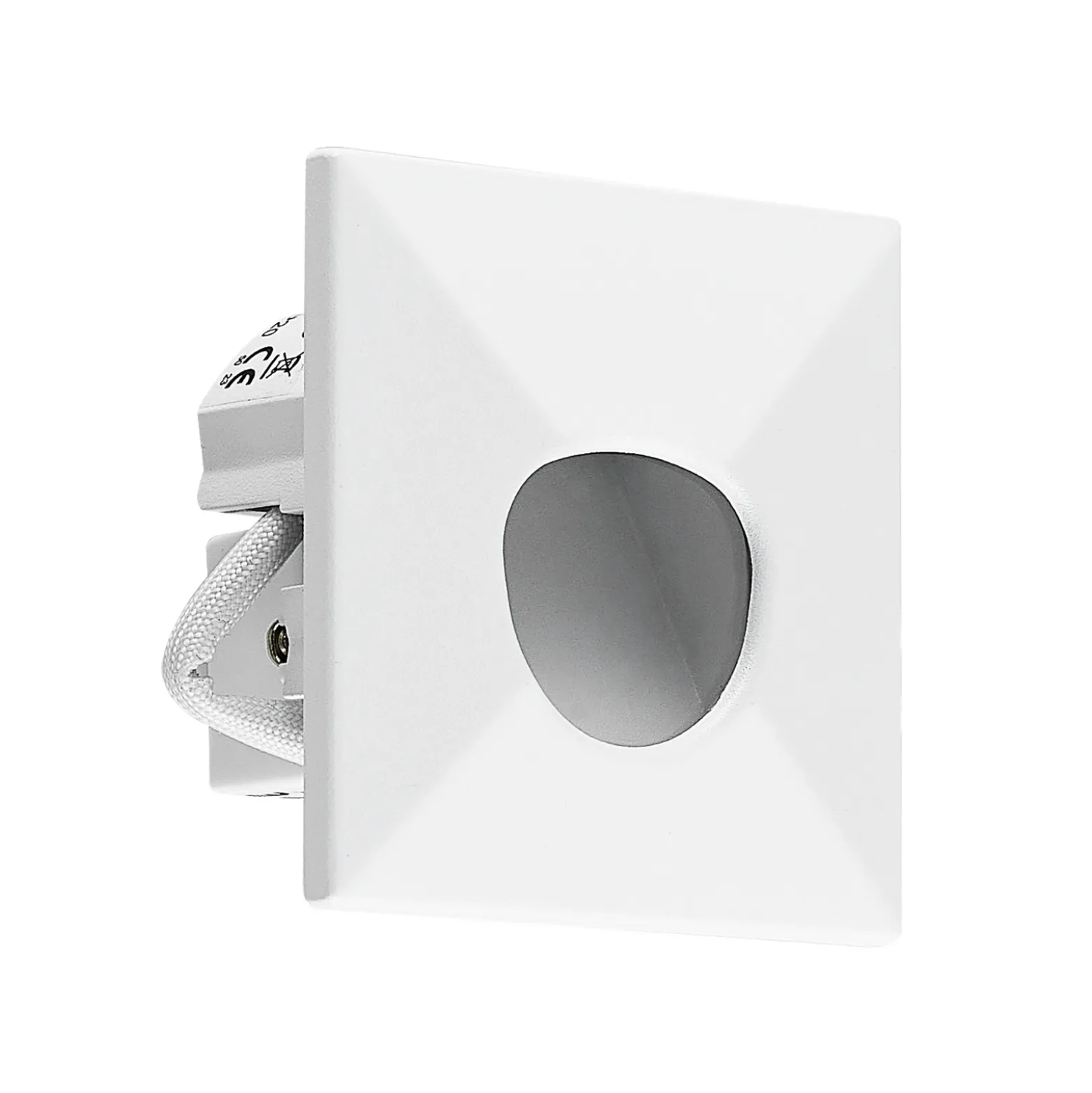 Lámpara empotrable LED Molto Luce Wall 68 R Sina IP44 SQ, blanca, CCT