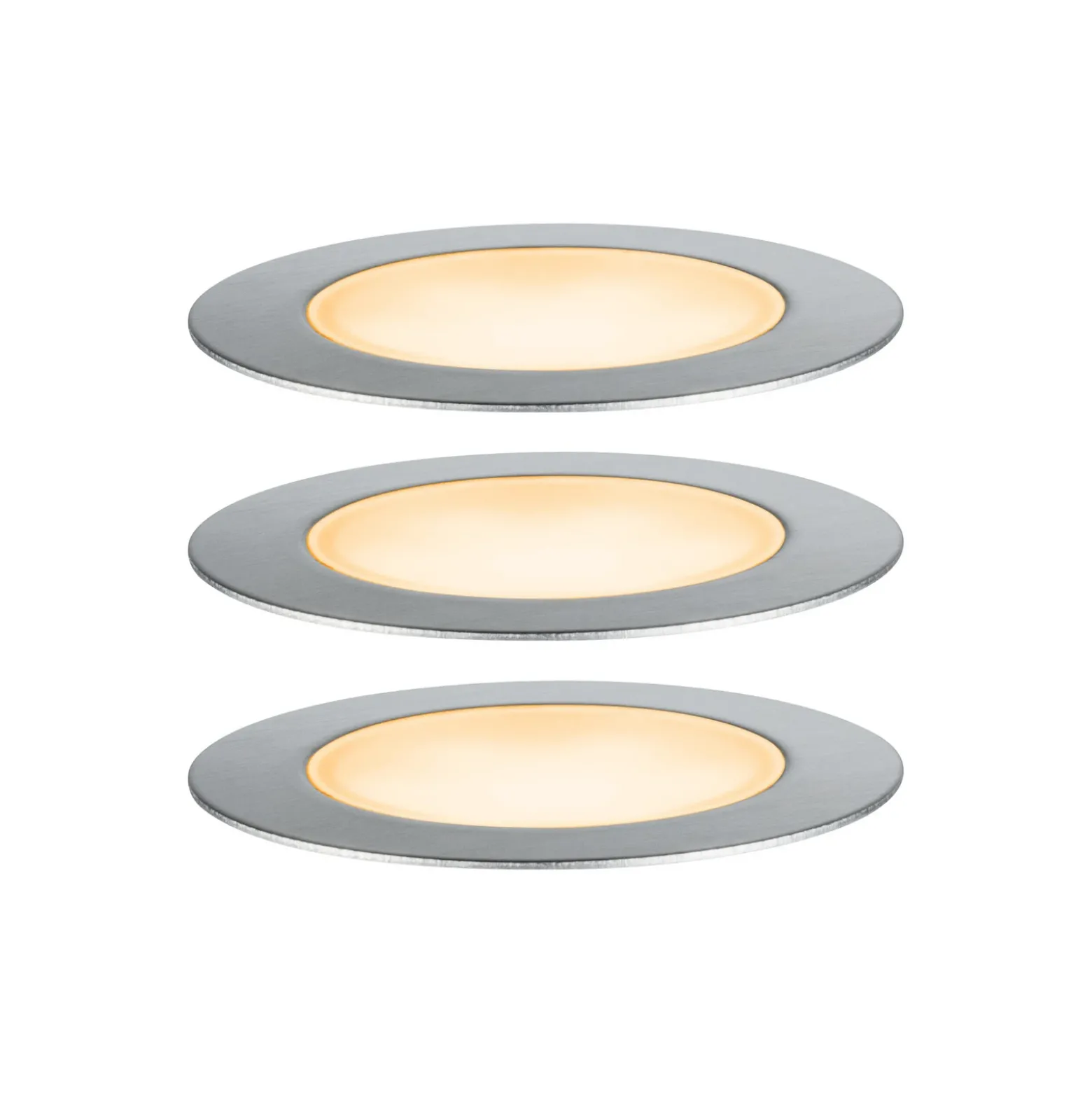Lámpara empotrable LED Paulmann Plug & Shine, 2 W, juego de 3, Ø 7 cm, IP67