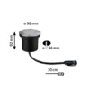 Lámpara empotrable LED Paulmann Plug & Shine, 4,5 W, 1 unidad, Ø 10 cm, IP67