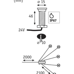 Lámpara empotrable Paulmann Plug & Shine 93694, paquete de 5 unidades