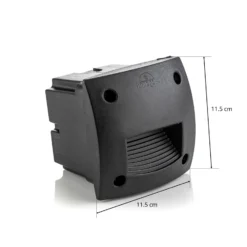 Lámpara empotrada LED Leti 100 Square-ST negro CCT
