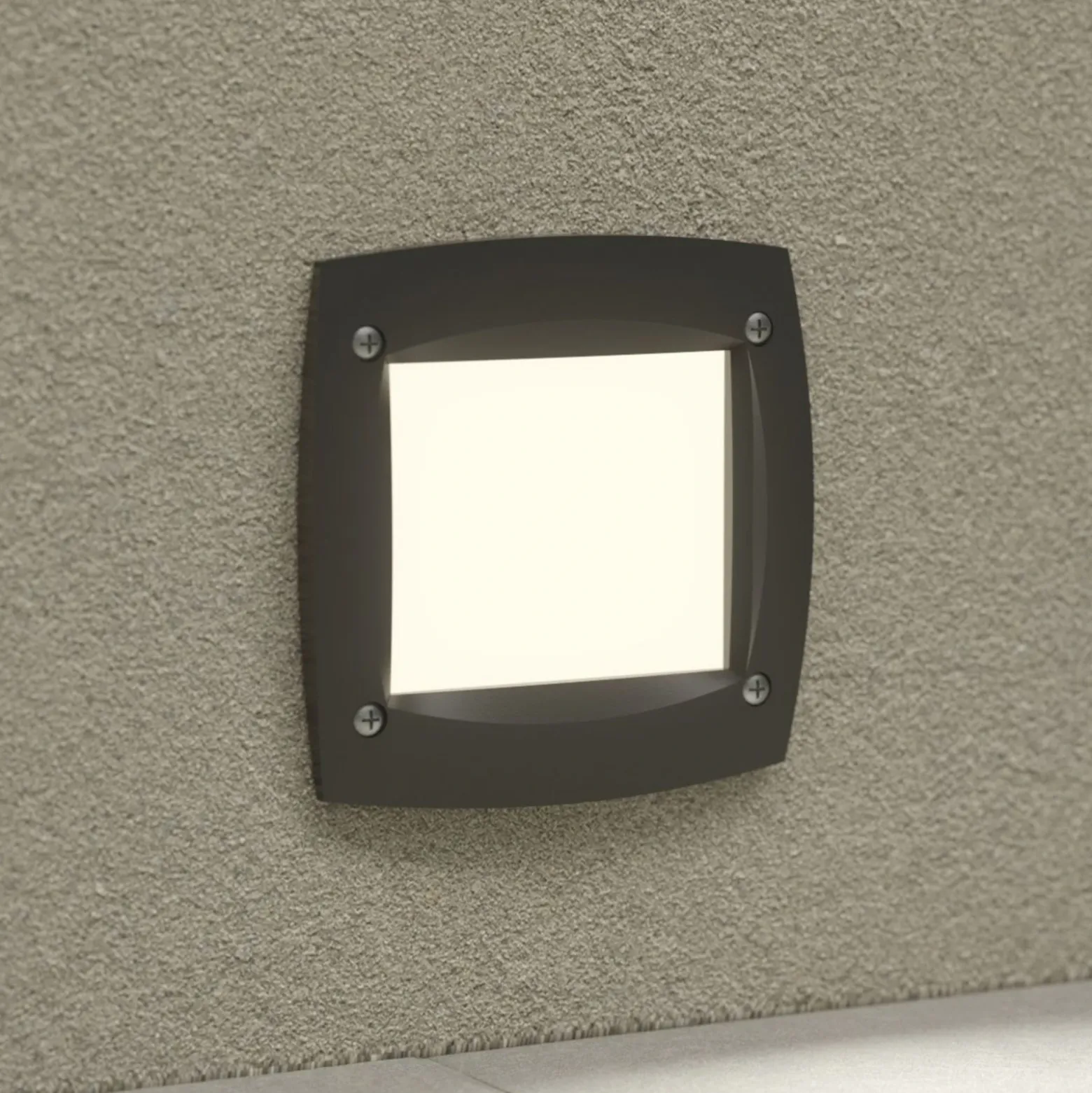 Lámpara empotrada LED Leti 100 Square negro 3W CCT