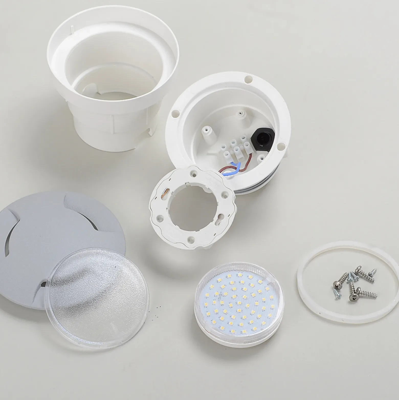 Lámpara empotrada suelo LED Ceci 120-3L gris CCT