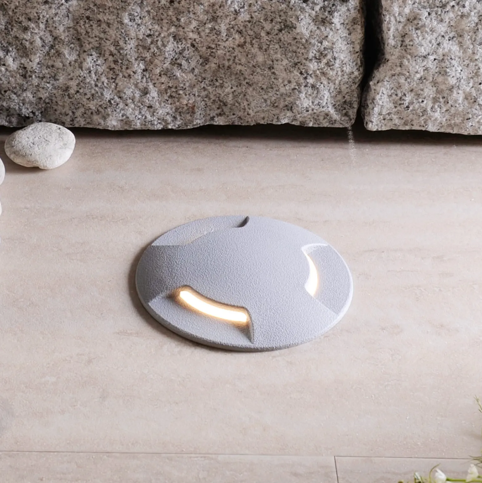 Lámpara empotrada suelo LED Ceci 120-3L gris CCT