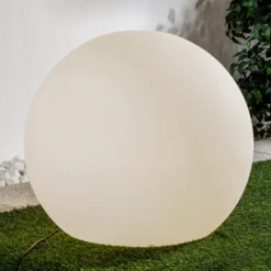Lámpara esférica Cumulus XL, Ø 80 cm, blanca, plástico, IP44, casquillo E27