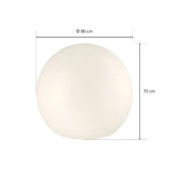 Lámpara esférica Cumulus XL, Ø 80 cm, blanca, plástico, IP44, casquillo E27