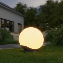 Lámpara esférica LED STEINEL C, 30 cm, blanco/antracita, IP65, RGBWW