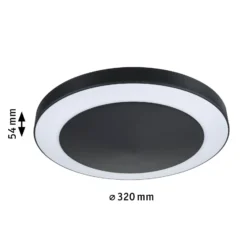 lámpara exterior LED Circula de Paulmann, antracita, sensor, IP44