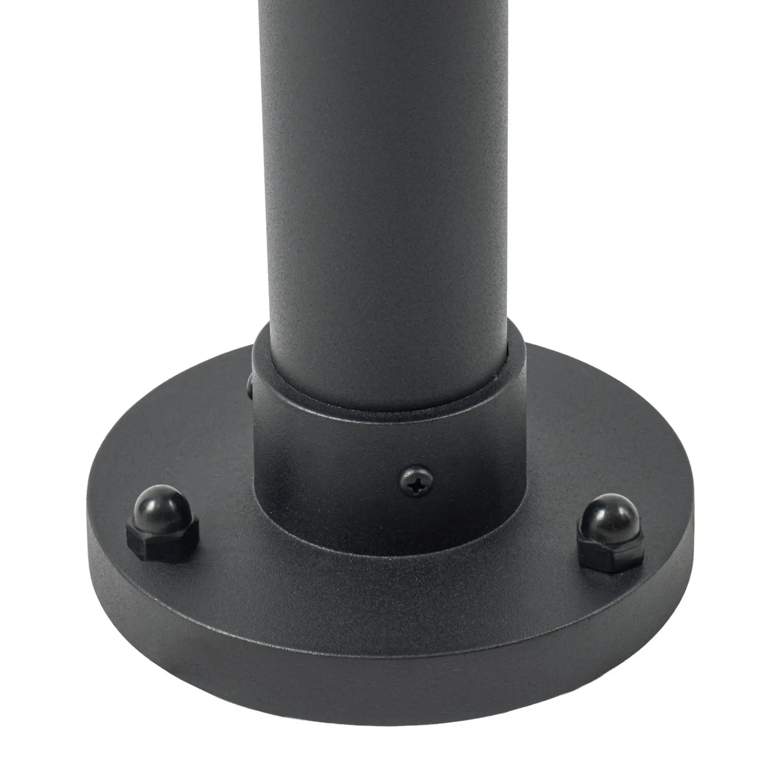 Lámpara exterior LED Lucande Asane, negra, 3 luces, 222 cm, CCT
