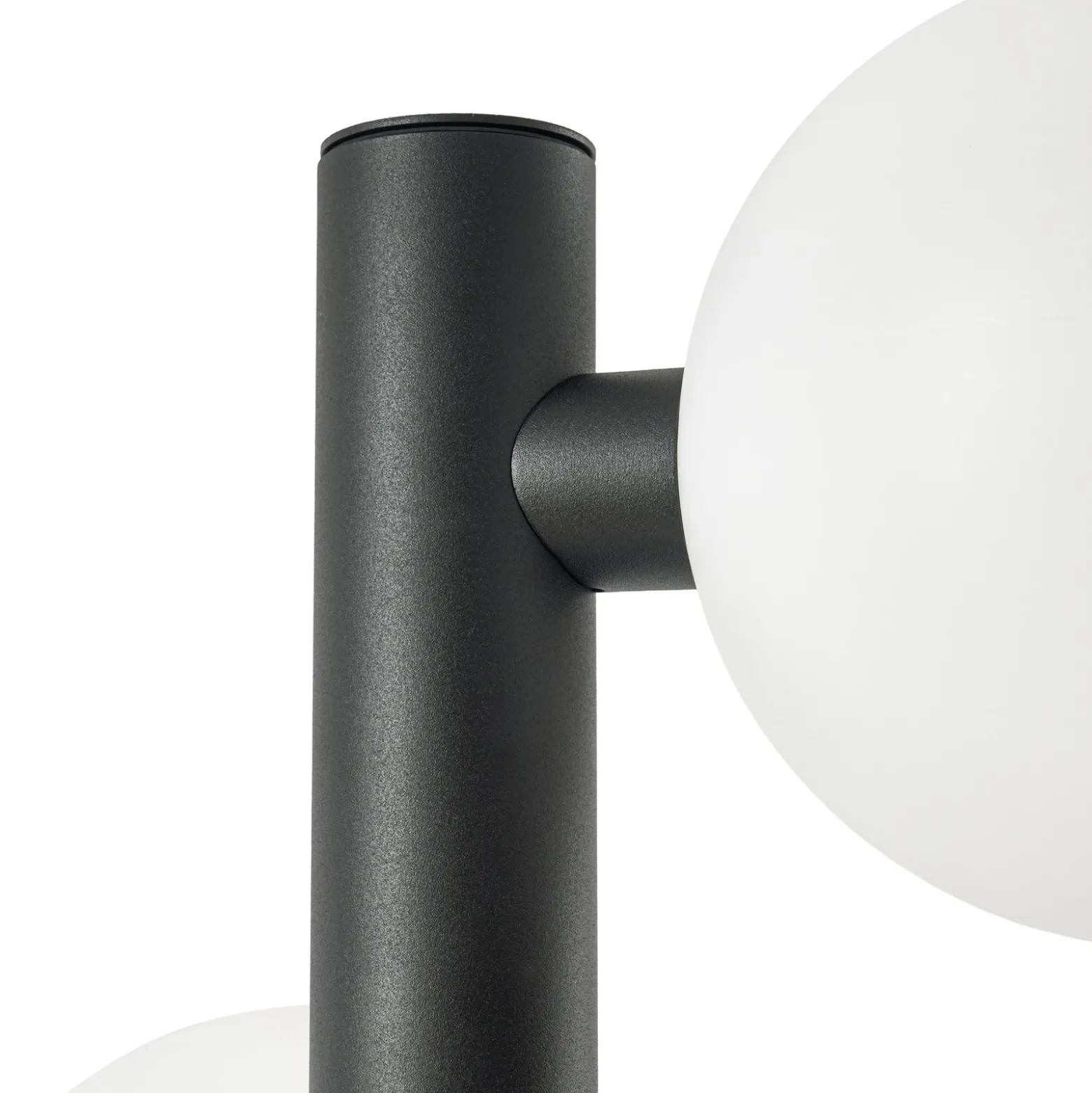 Lámpara exterior LED Lucande Asane, negra, 3 luces, 222 cm, CCT