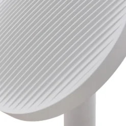Lámpara exterior LED Lucande Akito, blanca, altura 260 cm, IP54