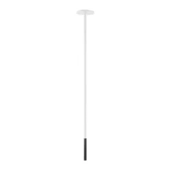 Lámpara exterior LED Lucande Akito, blanca, altura 260 cm, IP54