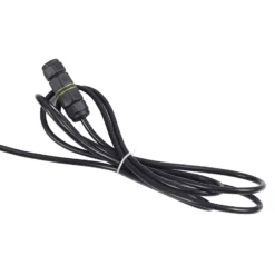 Lámpara exterior LED Lucande Filor, negra, de aluminio, 250 cm