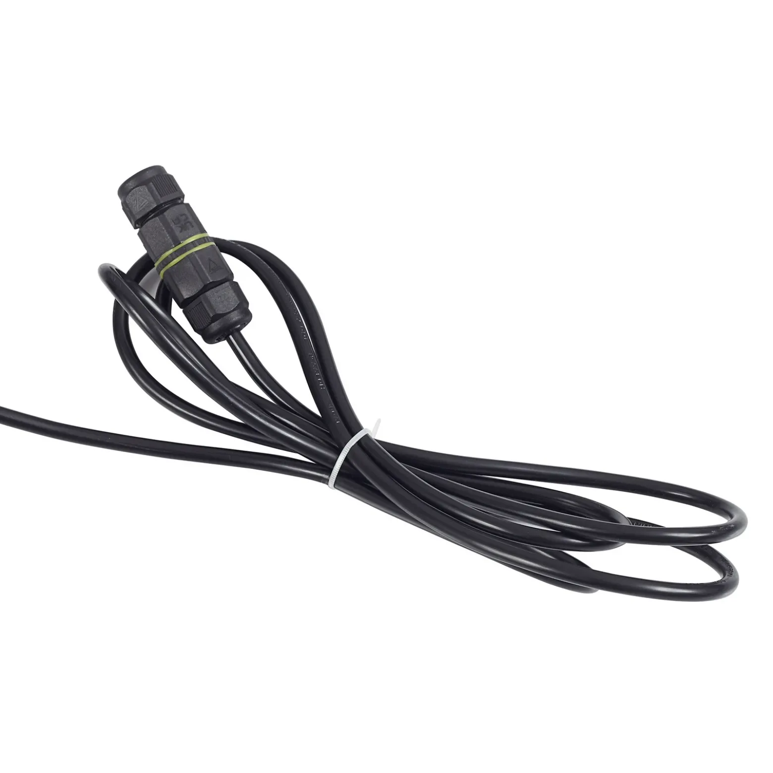 Lámpara exterior LED Lucande Filor, negra, de aluminio, 250 cm