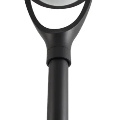 Lámpara exterior LED Lucande Filor, negra, de aluminio, 250 cm