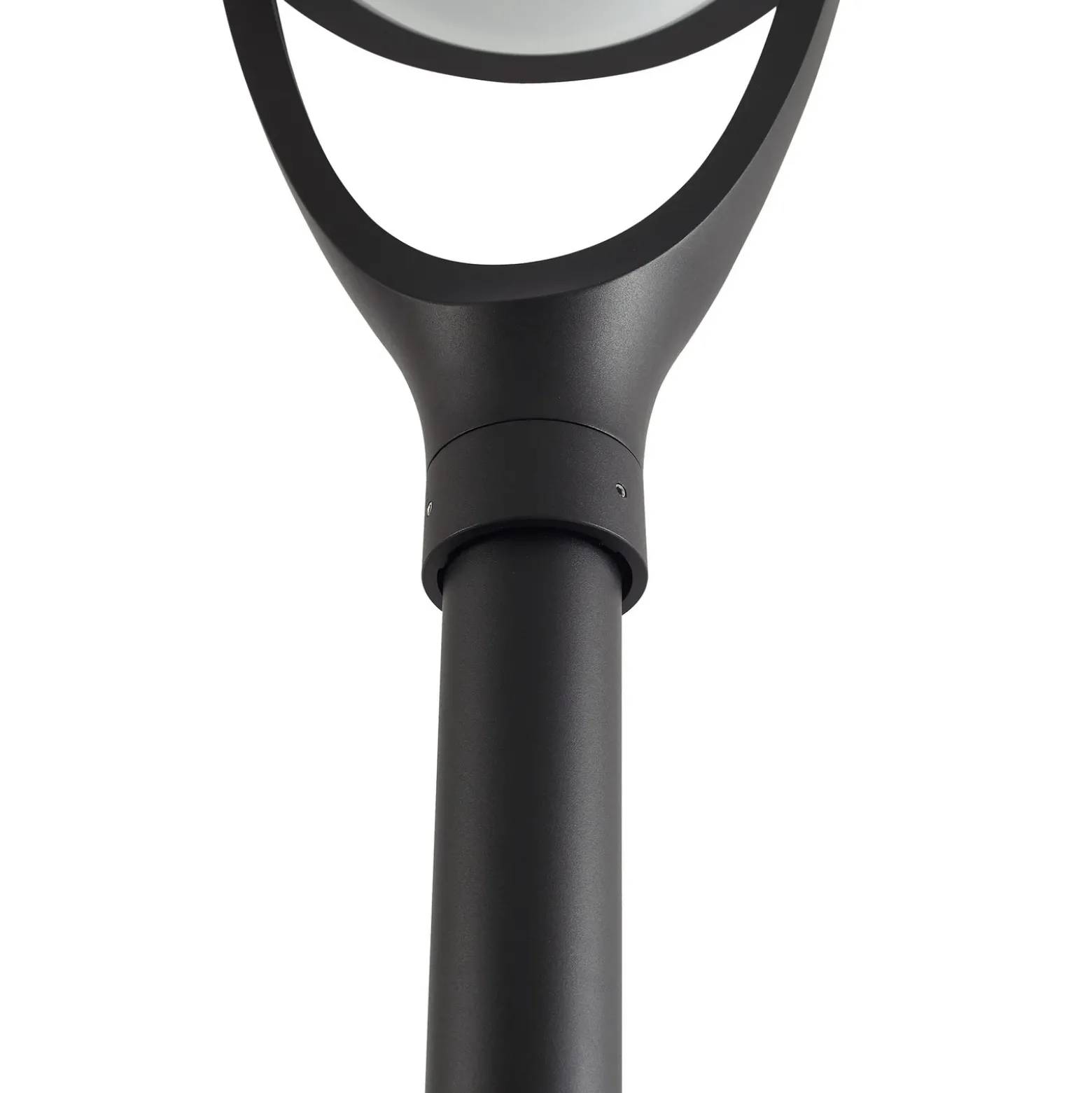 Lámpara exterior LED Lucande Filor, negra, de aluminio, 250 cm