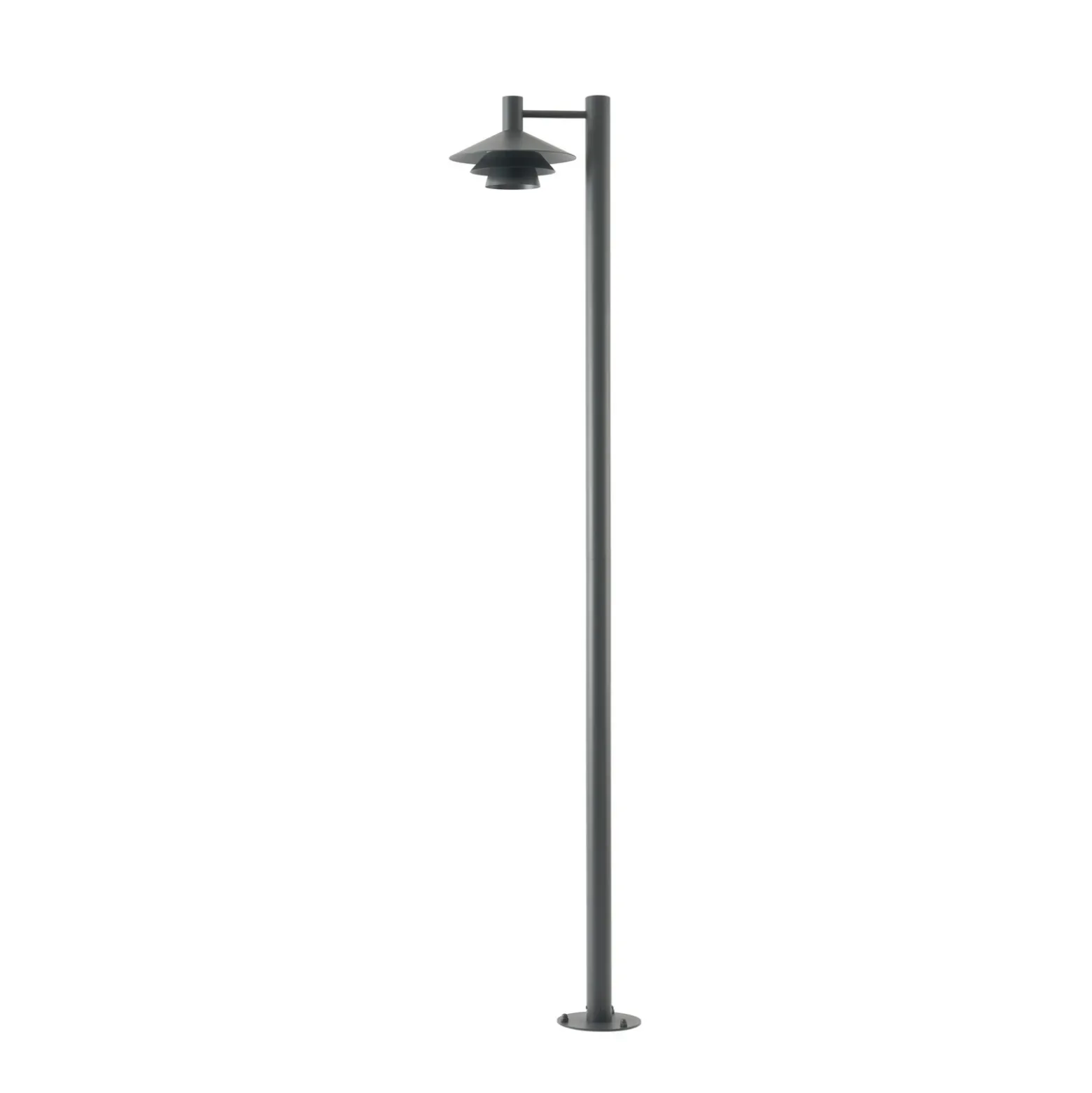 Lámpara exterior LED Lucande Montaro, antracita, 220 cm, IP54