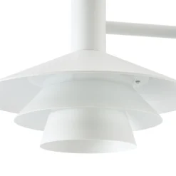 Lámpara exterior LED Lucande Montaro, blanca, 220 cm, IP54