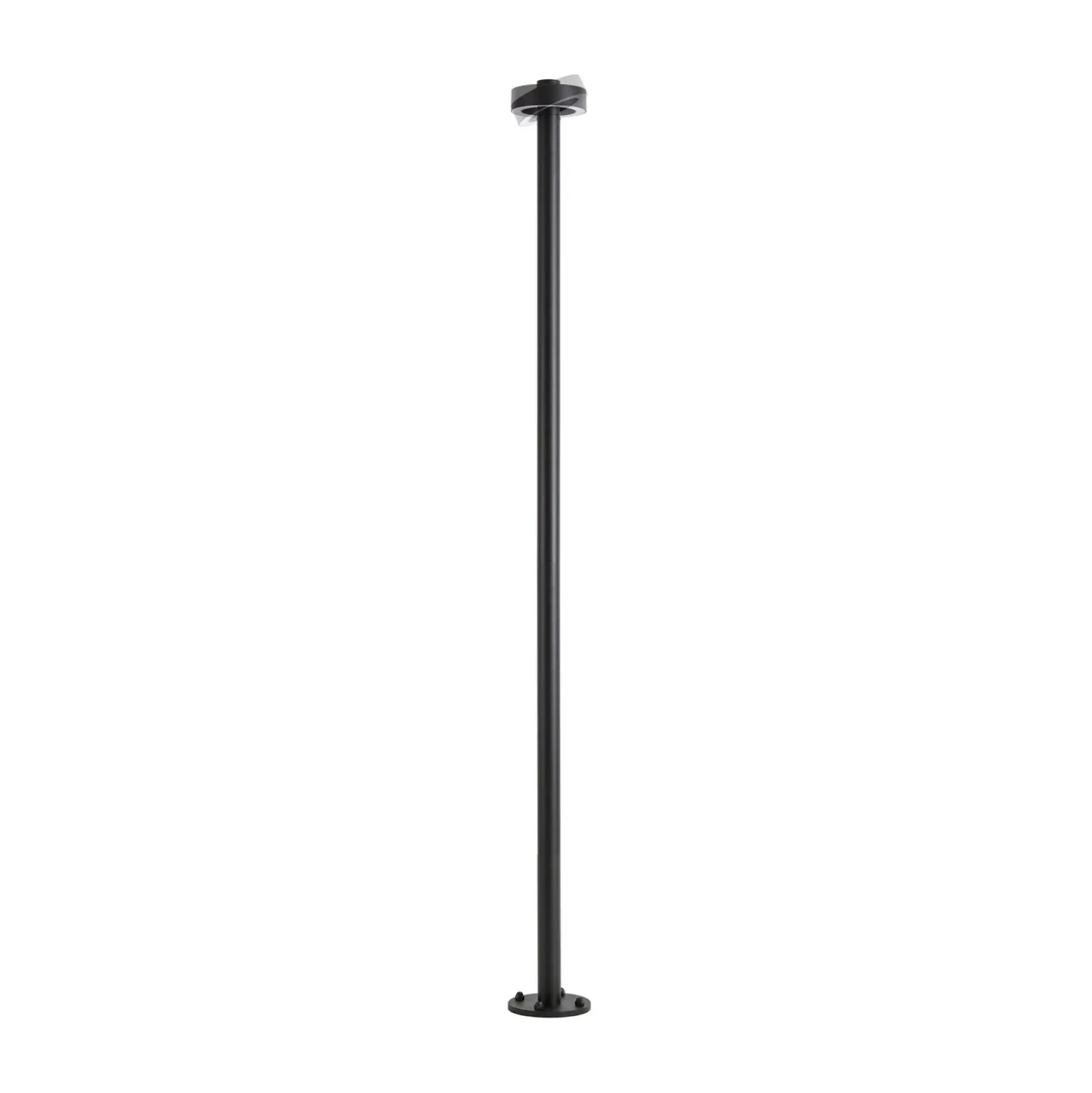 Lámpara exterior LED Lucande Nirella, 200 cm, negra, CCT, IP65