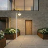 Lámpara exterior LED Lucande Toras, gris claro, 1 luz, CCT atenuable