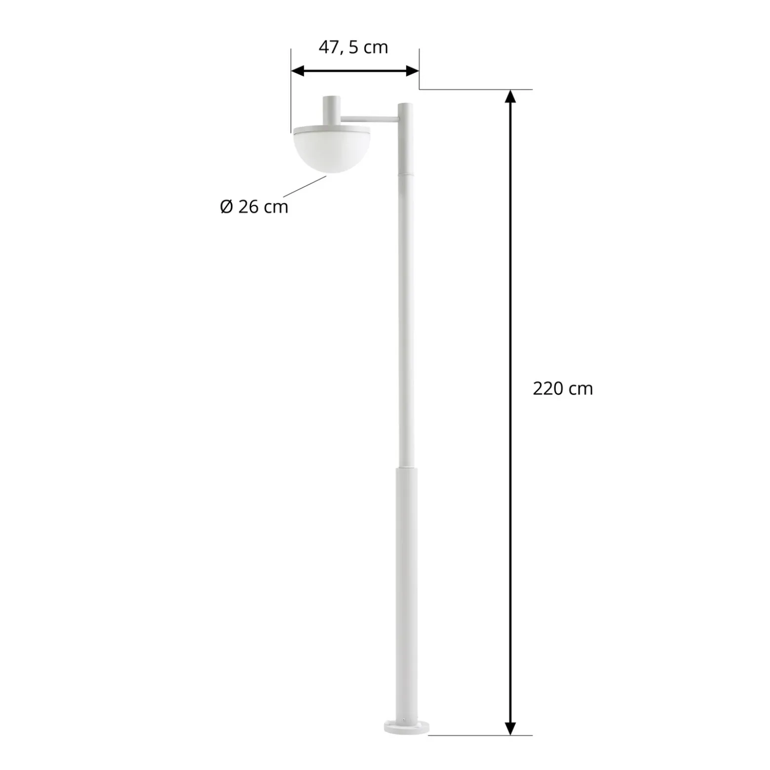 Lámpara exterior LED Lucande Toras, gris claro, 1 luz, CCT atenuable