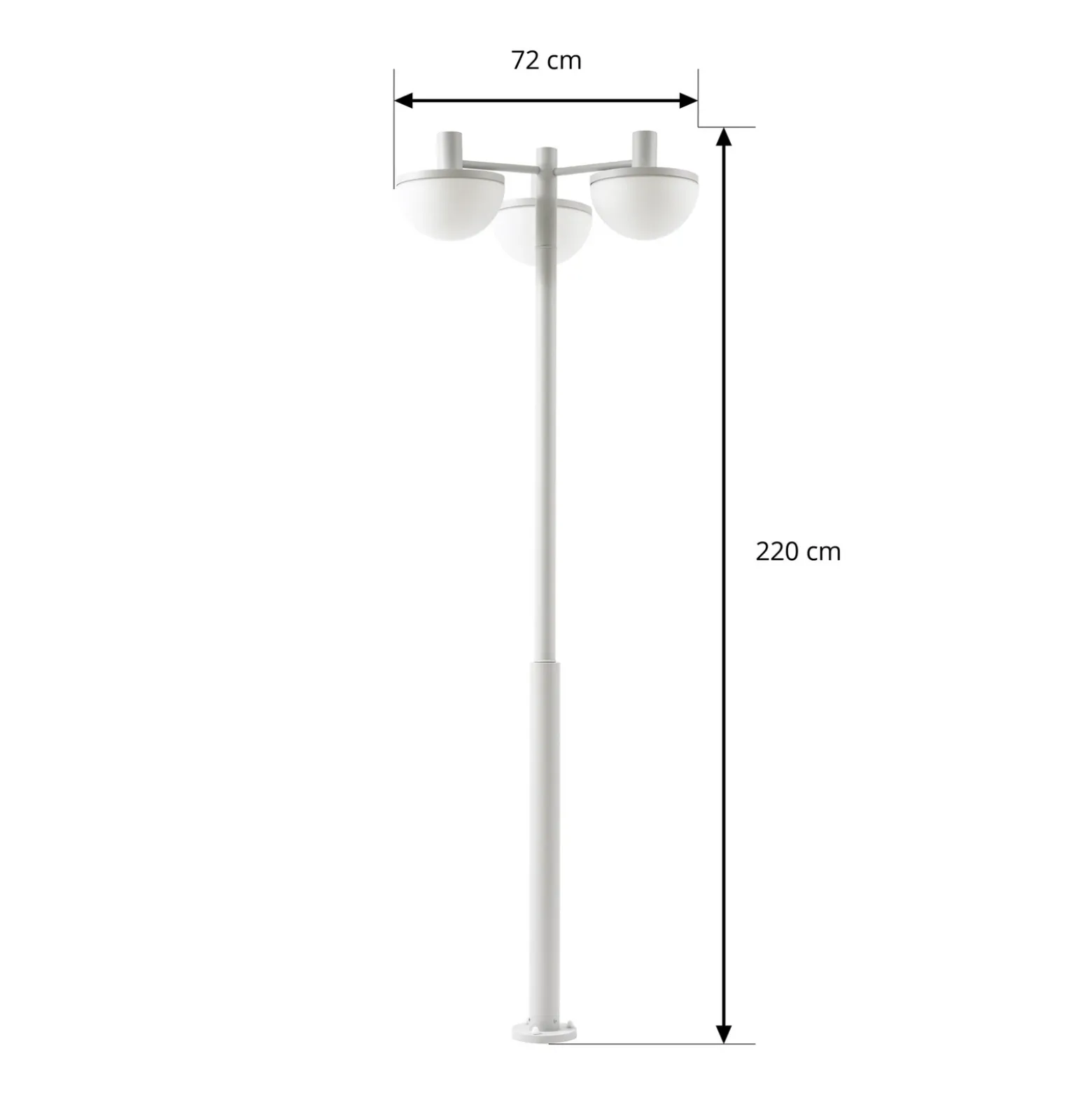 Lámpara exterior LED Lucande Toras, gris claro, 3 luces, CCT atenuable
