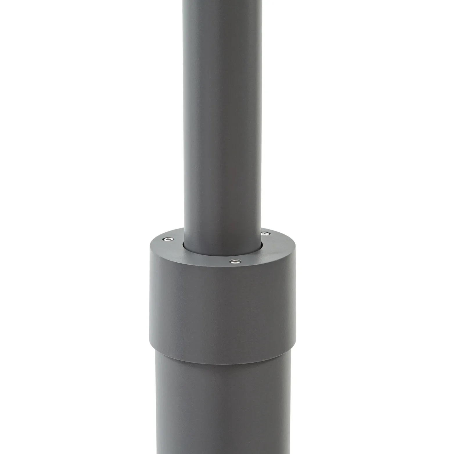 Lámpara exterior LED Lucande Tarasu, gris, 250 cm, aluminio, IP65