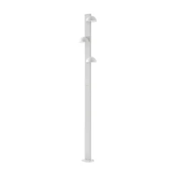 Lámpara exterior LED Lucande Velira, gris claro, 220 cm, 3 luces