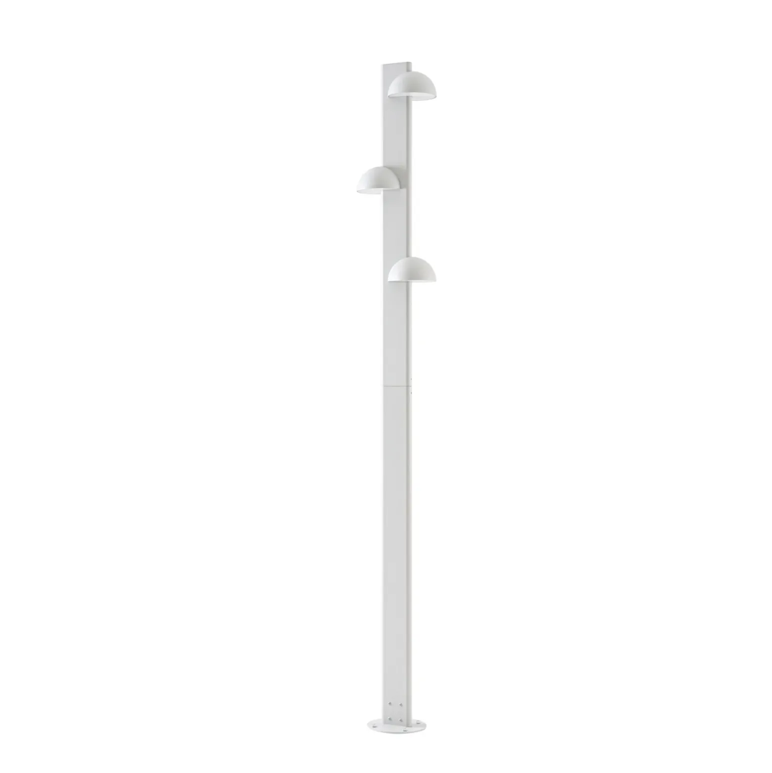 Lámpara exterior LED Lucande Velira, gris claro, 220 cm, 3 luces