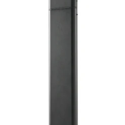 Lámpara exterior LED Lucande Velira, negra, 220 cm, con 3 luces.